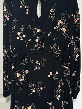 Black Floral Mini Dress